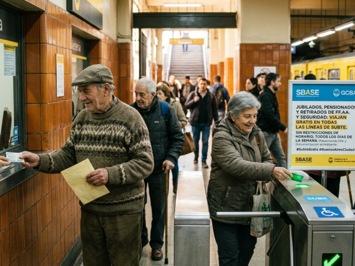 Subte gratis en CABA: abren la inscripción para jubilados y retirados de las Fuerzas Armadas