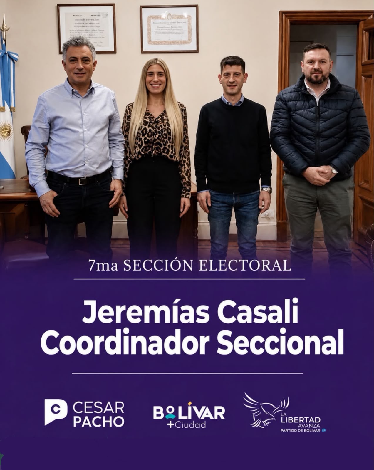 Jeremías Casali fue designado coordinador de La Libertad Avanza en la Séptima Sección Electoral