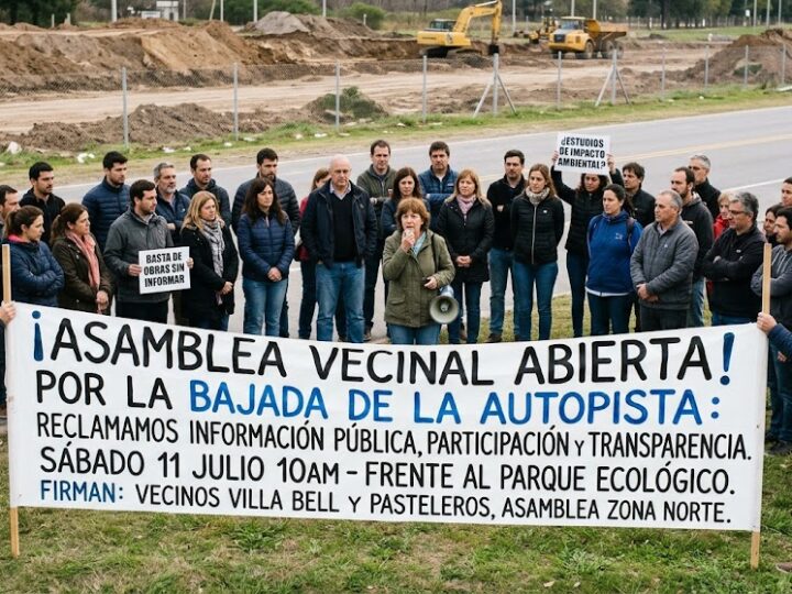 Preocupación  de los vecinos por la nueva bajada de la Autopista Buenos Aires-La Plata