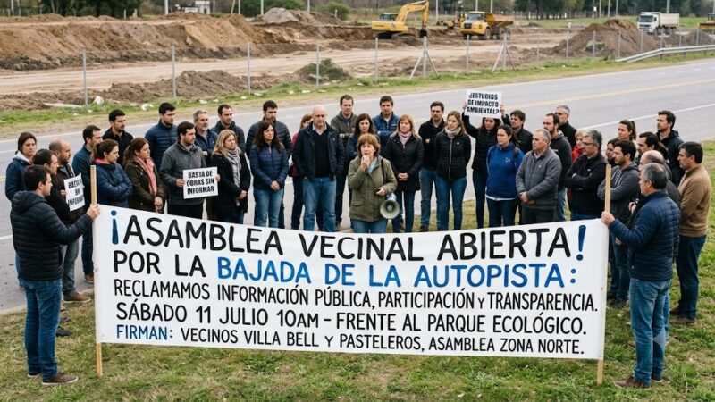 Preocupación  de los vecinos por la nueva bajada de la Autopista Buenos Aires-La Plata