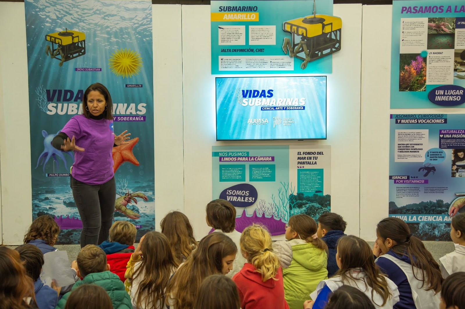 La Plata:  llegó a la República de los Niños una muestra para conocer más sobre las vidas submarinas