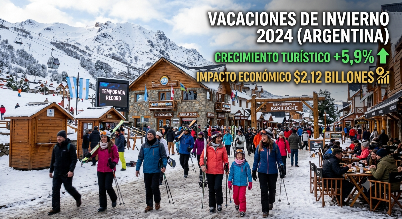 Vacaciones de invierno: creció el turismo un 5,9% y dejó un impacto de $ 2,12 billones