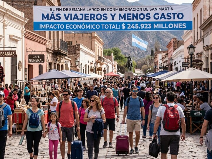 El fin de semana largo en conmemoración de San Martín dejó un impacto económico de casi $ 246 mil millones