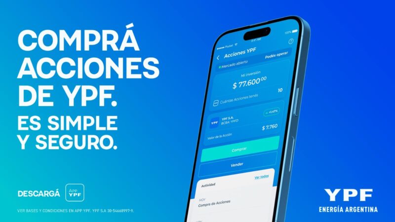 YPF revoluciona su ecosistema digital: ahora se pueden comprar y vender acciones directamente desde su app