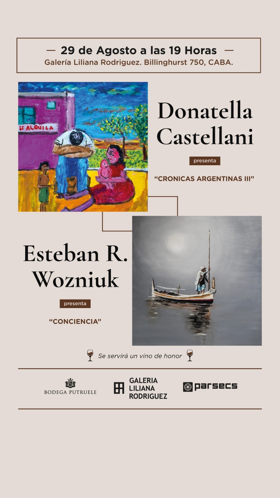 Arte contemporáneo en CABA: la Galería Liliana Rodríguez inaugura muestras de Wozniuk y Castellani
