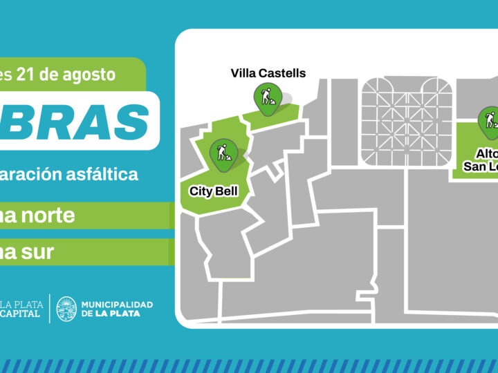 La Plata: siguen los trabajos de reparación de la carpeta asfáltica en varios barrios