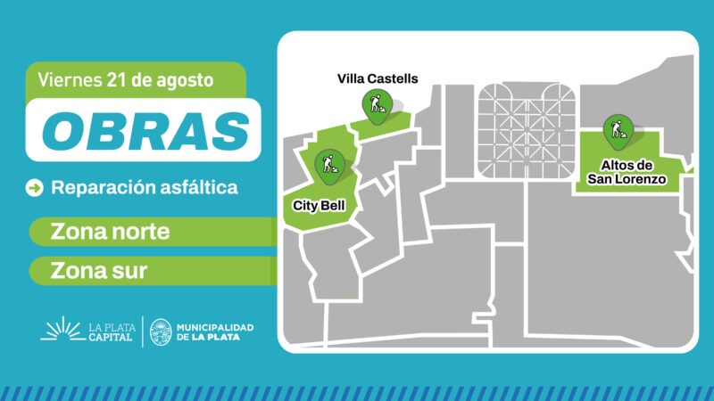 La Plata: siguen los trabajos de reparación de la carpeta asfáltica en varios barrios