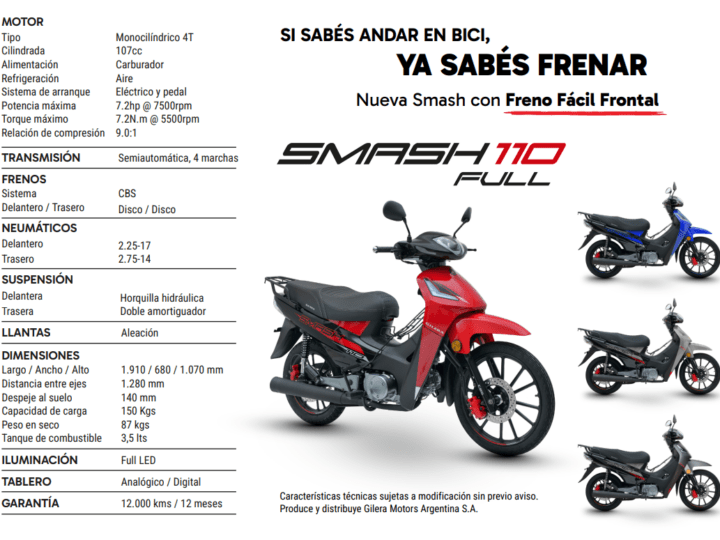 Gilera Argentina presenta la línea Smash 2026 bajo el concepto “MÁS GILERA”