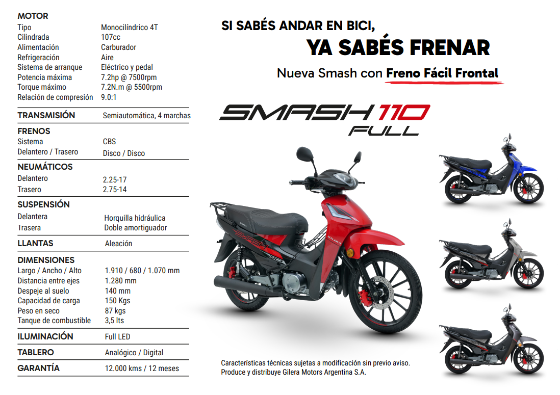 Gilera Argentina presenta la línea Smash 2026 bajo el concepto “MÁS GILERA”