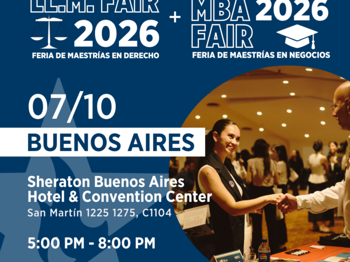 Más de 10 universidades de EE. UU. llegan a Buenos Aires para la LL.M. & MBA Fair 2026