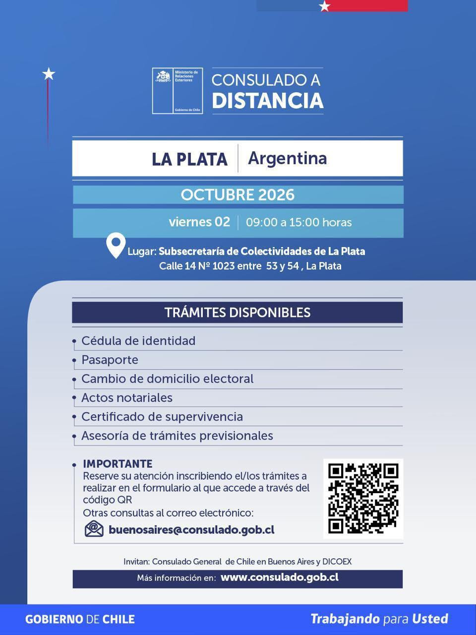 El Consulado de Chile acerca sus trámites a La Plata