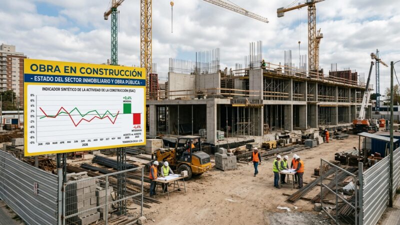 Hubo un leve rebote mensual en la construcción, impulsado por grifería y vidrios