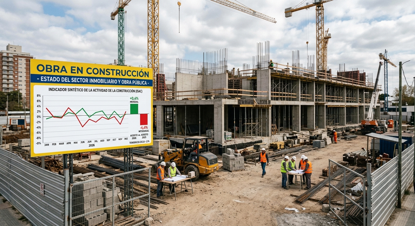 Hubo un leve rebote mensual en la construcción, impulsado por grifería y vidrios