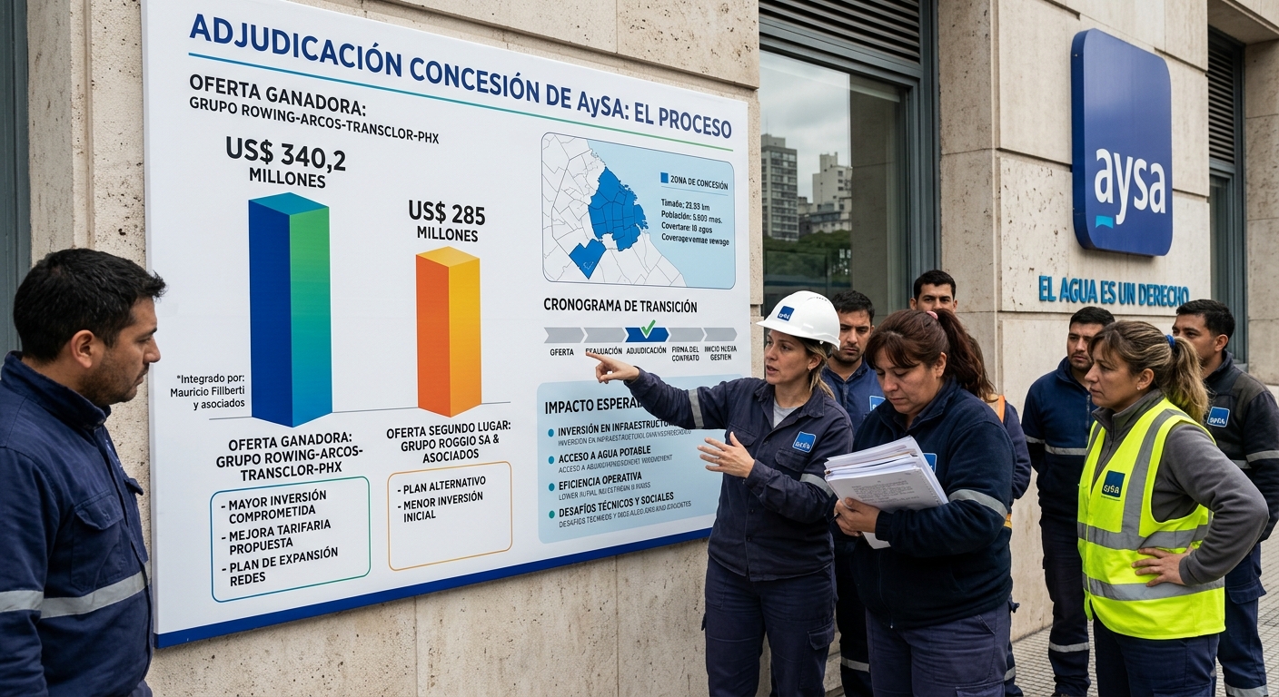 Privatización de AySA: el grupo liderado por Mauricio Filiberti se quedó con el 90% por US$ 340,2 millones