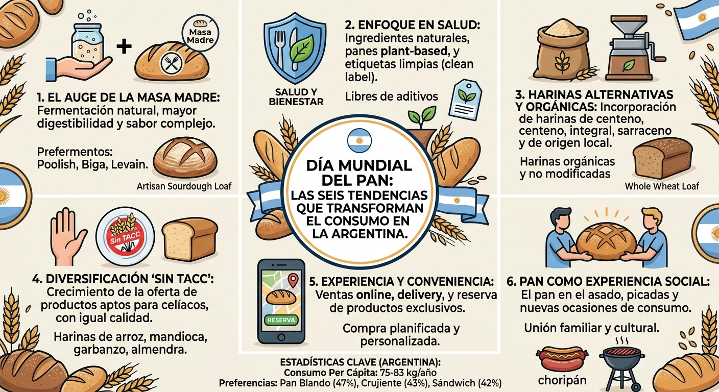 Día Mundial del Pan: las seis tendencias que transforman el consumo en la Argentina