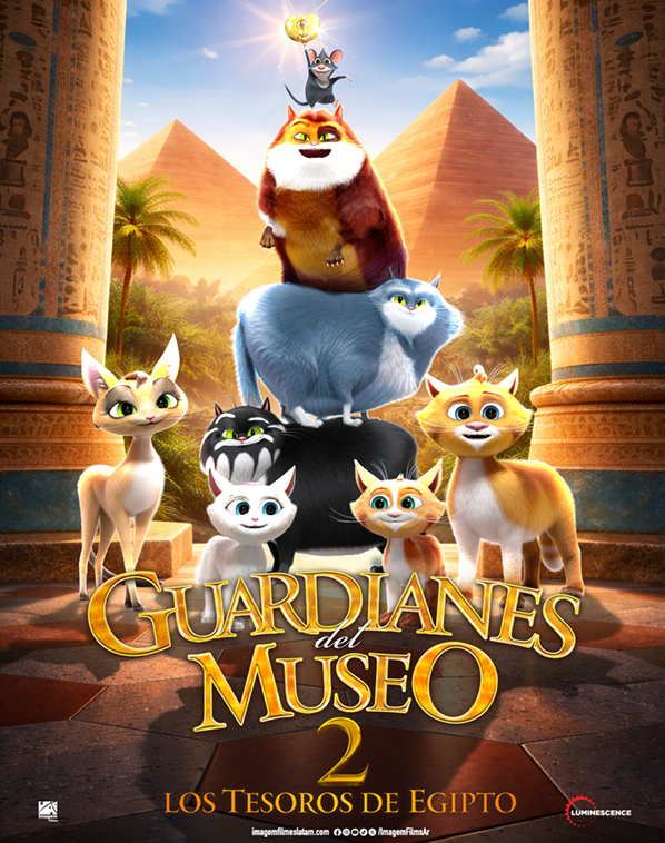 Aventura, humor y valor en las pirámides: llega Guardianes del museo 2: Los tesoros de Egipto