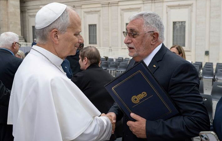 El titular de CAME se reunió con el papa León XIV en el Vaticano