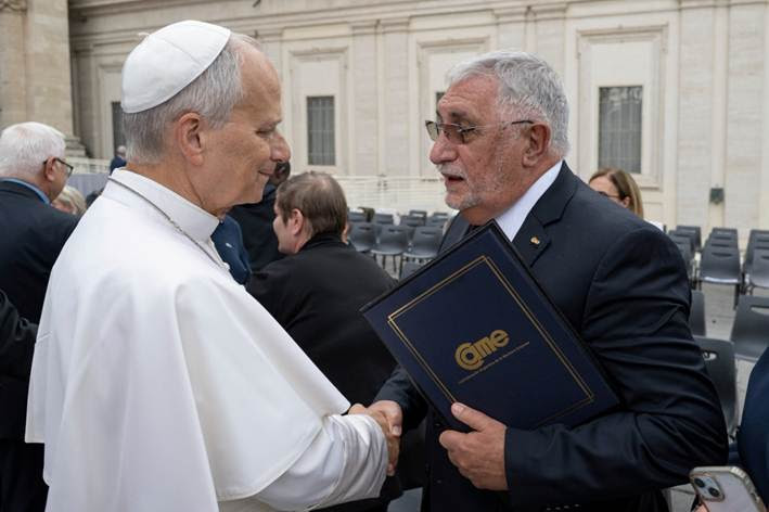 El titular de CAME se reunió con el papa León XIV en el Vaticano